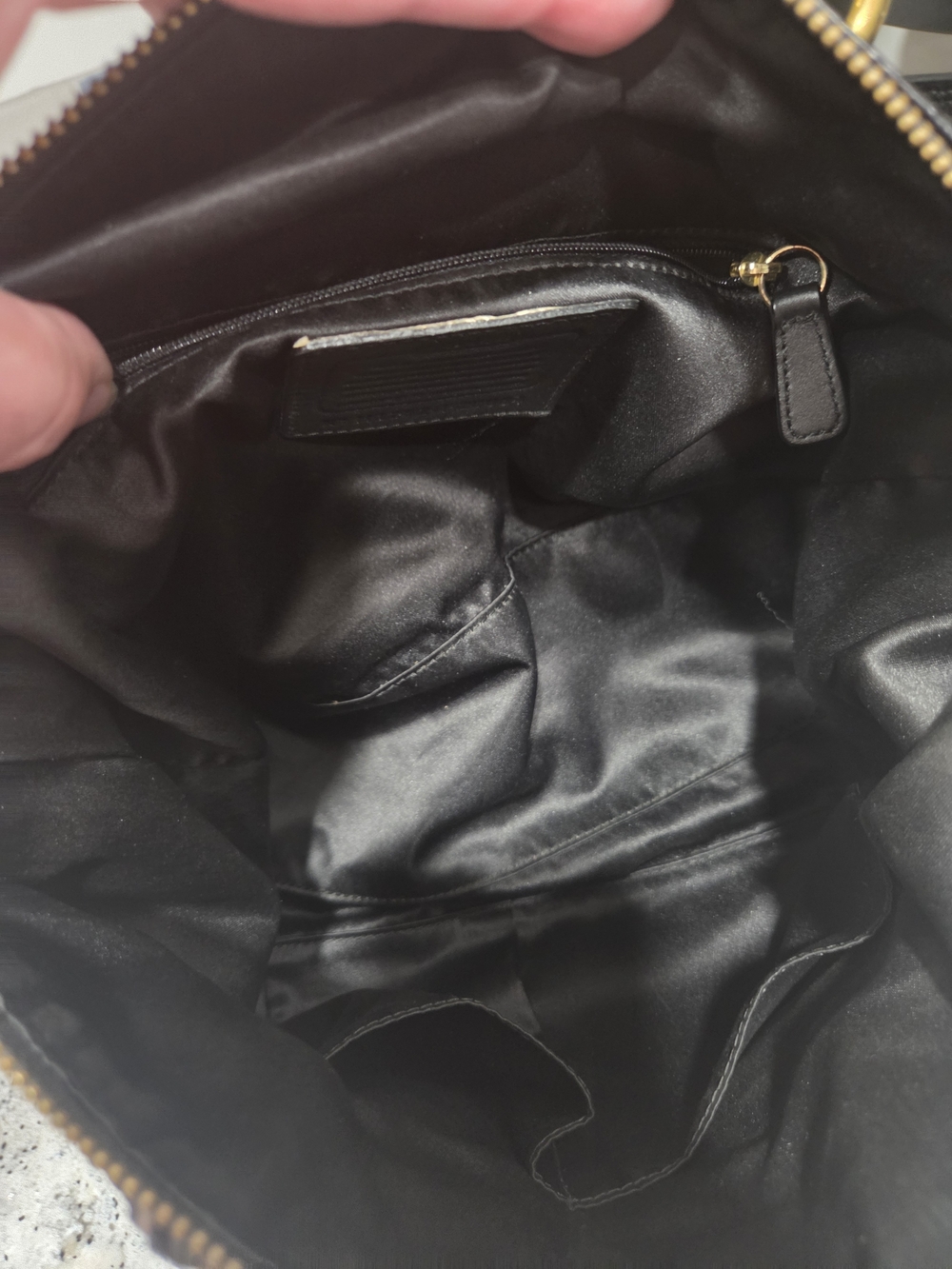 Coach Ashley Black Ruched Leather Satchel with Gold Hardware - Picture 7 of 11